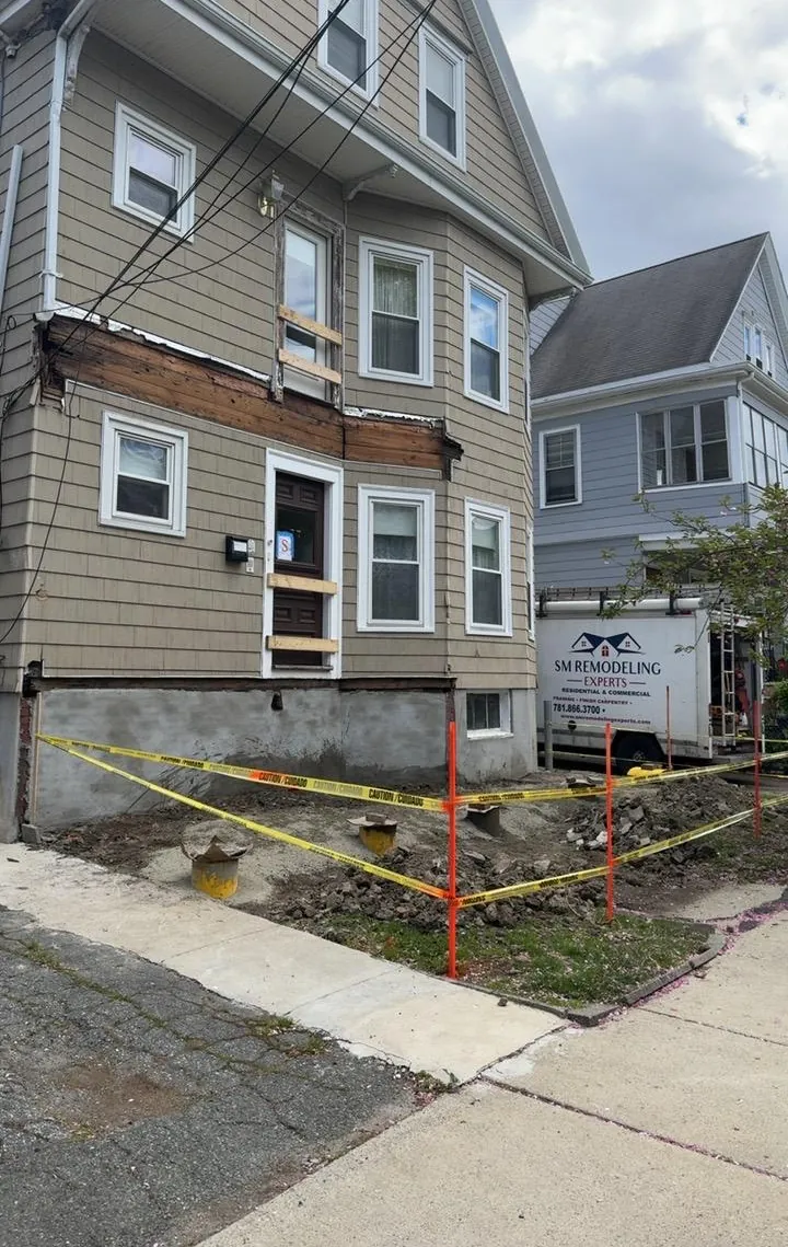 Exterior construction project