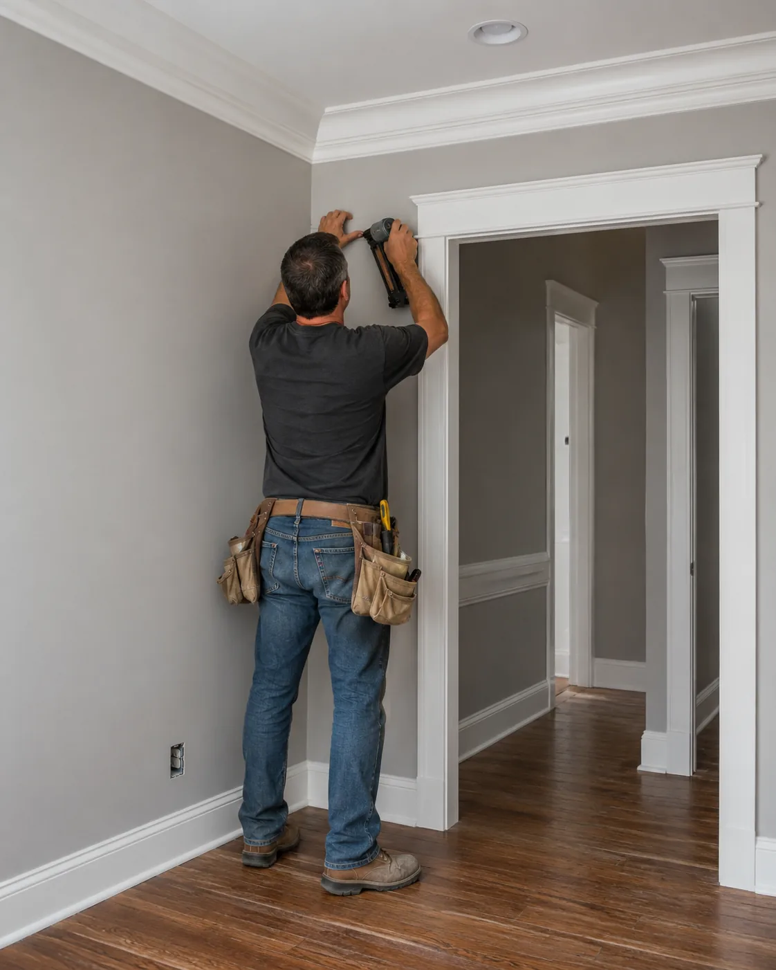 Interior trim and baseboard installation