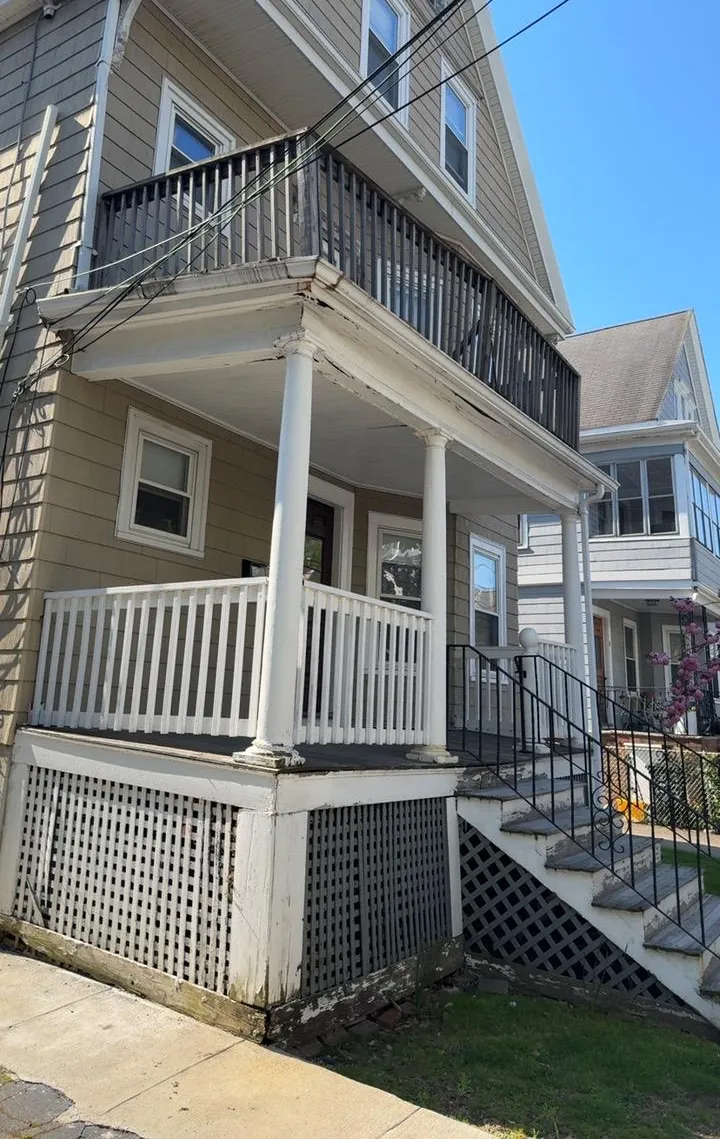 Custom porch with columns built by Robson Handyman